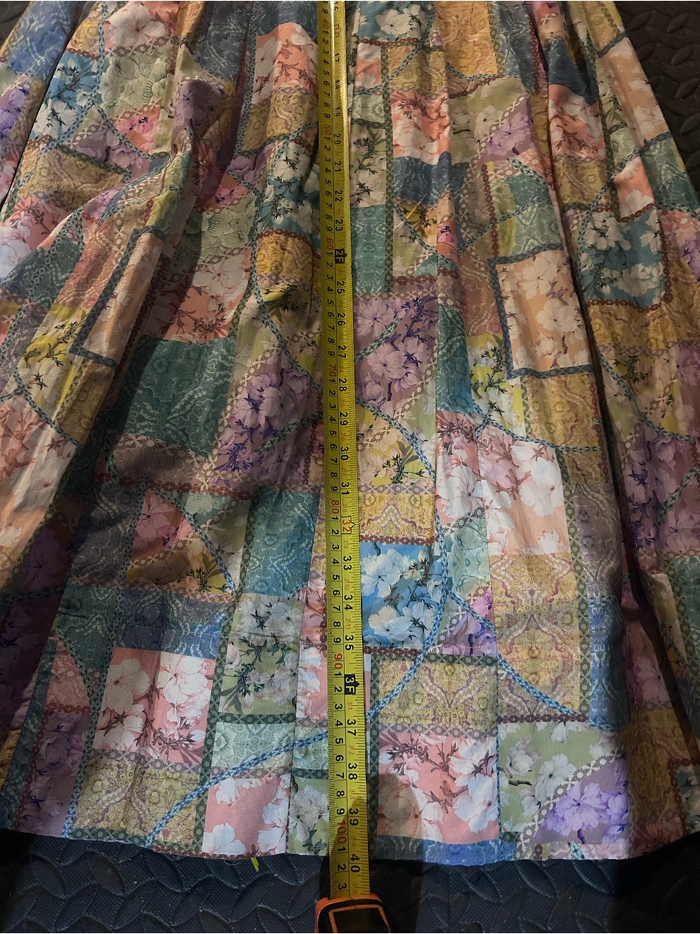 NWT!! Aqua Blu Multicolor patchwork Floral Dress - size small - Picture 10 of 10